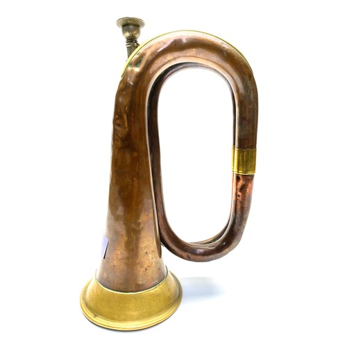 461 - Copper and brass bugle.