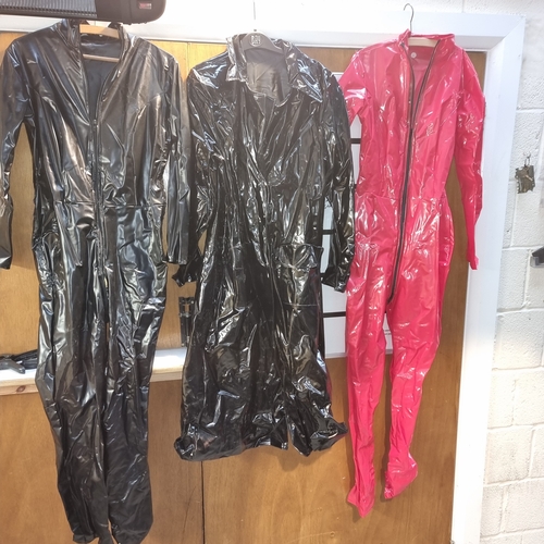 470 - Three PVC Latex Clothing & Fetish Wear size Medium.