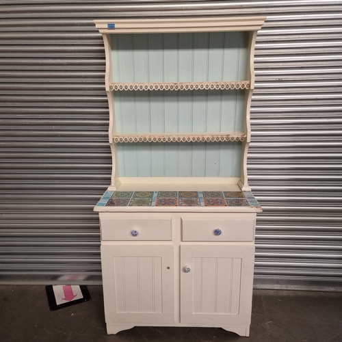 1131 - Vintage pine Welsh dresser 180cm x 90cm.