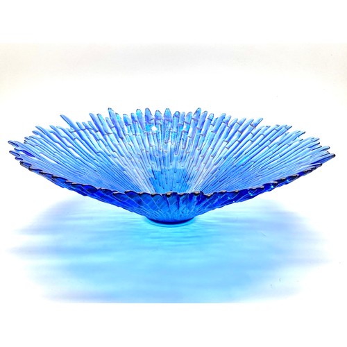 1164 - Large blue Tauno Wirkkala bowl; diameter 46cm