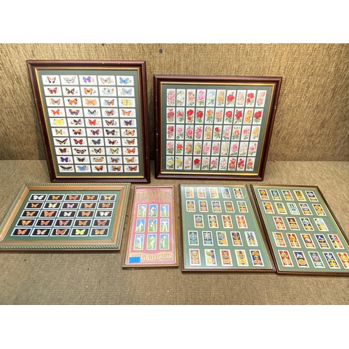 1173 - 6 framed collection of cigarette cards.