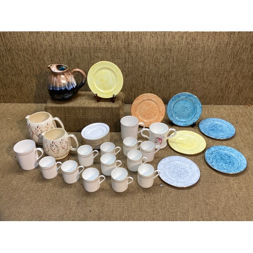 509 - Ceramic items including Royal Worcester part tea service , 6 Royal Albert 'Gossamer' plates and two ... 