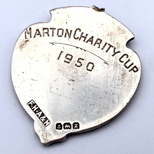 881 - Silver sports fob hallmarked for Birmingham 1949.