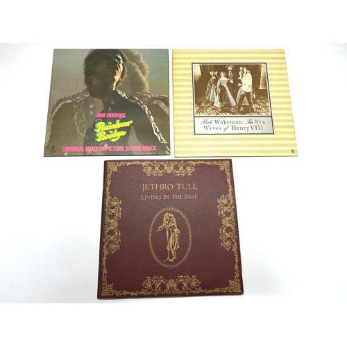 1204 - Vinyl Albums/LPs - Jethro Tull, Living in the past- Rick Wakeman, the Six wives of Henry VII-Jimi He... 