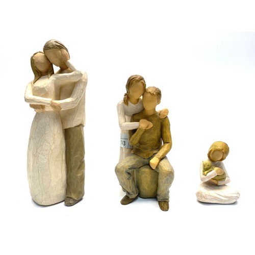 743 - Three Willow Tree Figures including (Kindness, Together and  You and Me.) largest 23cm.
