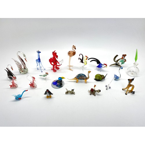753 - Collection of Studio glass miniature sculptures.