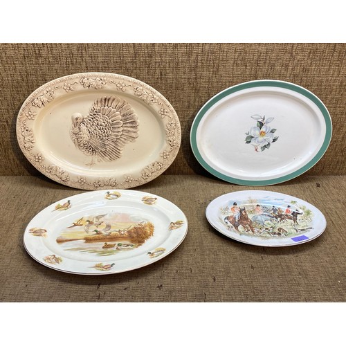 523 - 4 serving plates including: proedhurst and wood & sons.