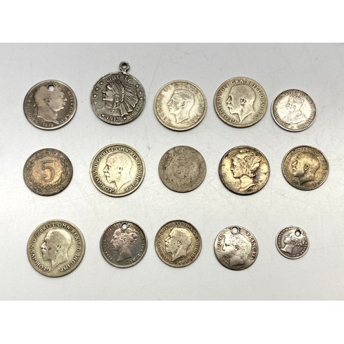 912 - Collection of silver coins.