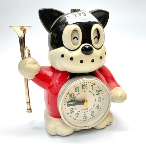 779 - Vintage Norakuro Japanese speak up alarm clock.