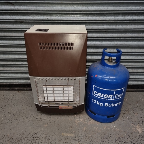 353 - Alvima gas heater with empty gas bottle.