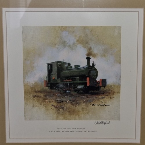 719 - Set of four limited edition hand signed David Sheppard  railway prints of The East Somerset Railway ... 