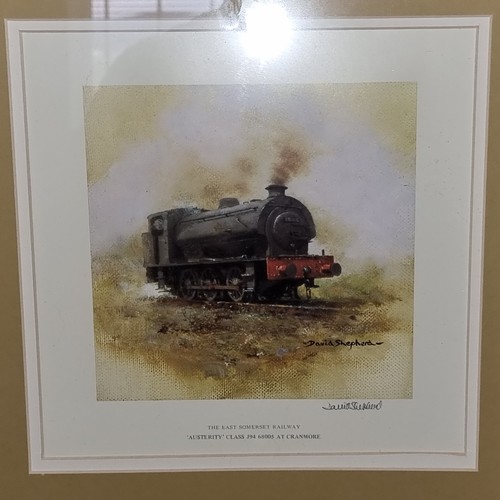 719 - Set of four limited edition hand signed David Sheppard  railway prints of The East Somerset Railway ... 