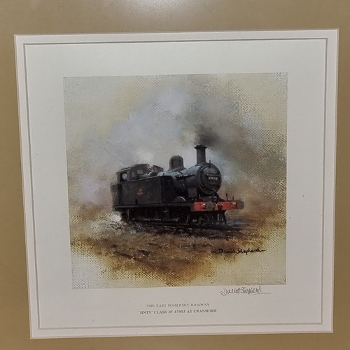 719 - Set of four limited edition hand signed David Sheppard  railway prints of The East Somerset Railway ... 