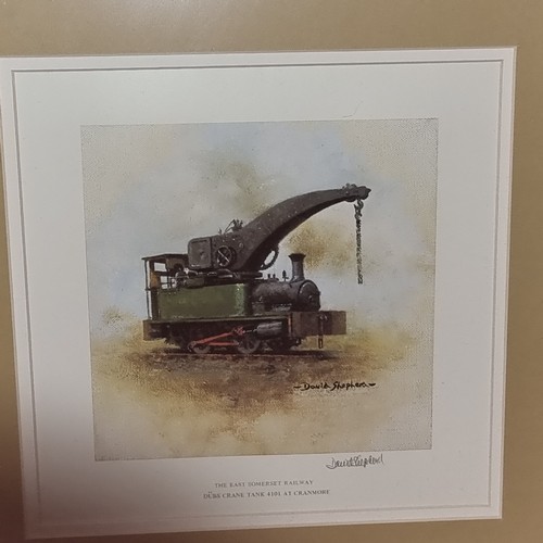 719 - Set of four limited edition hand signed David Sheppard  railway prints of The East Somerset Railway ... 