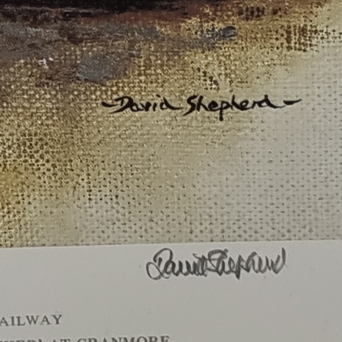 719 - Set of four limited edition hand signed David Sheppard  railway prints of The East Somerset Railway ... 