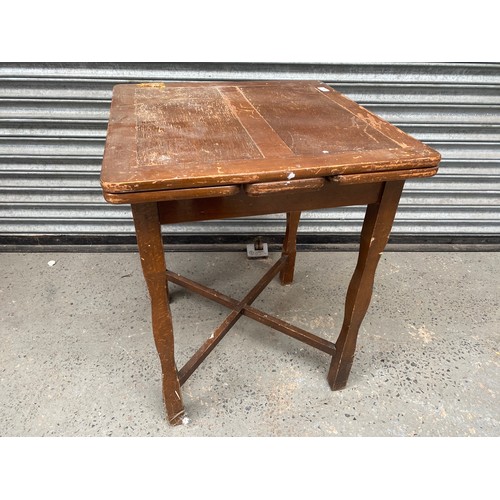 77 - Vintage Fh Marshall ‘Talent’ fold away kitchen table.