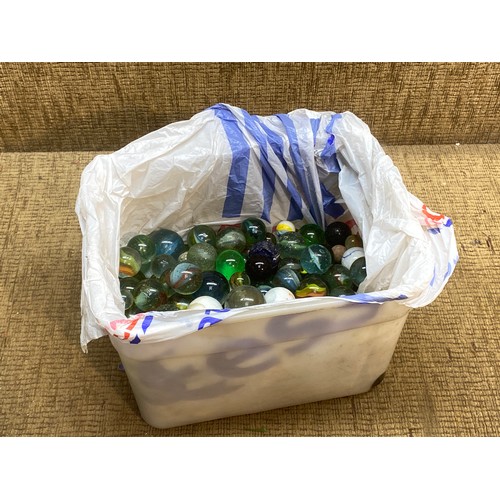 466 - Box of vintage marbles.