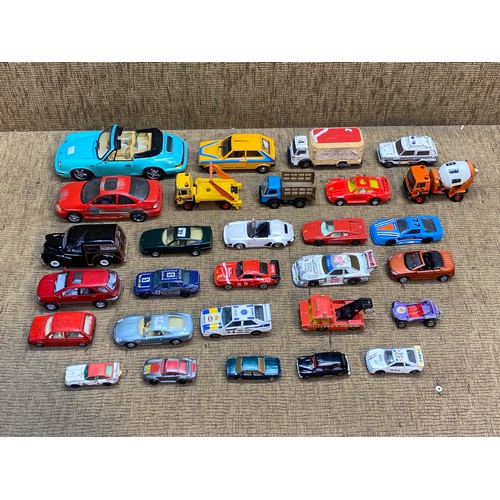 1170 - Large box of play worn diciest toy cars in various sizes including corgi .