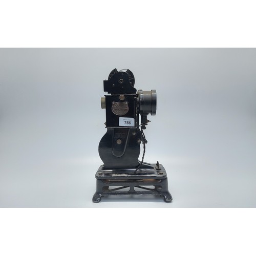 756 - Pathescope PB Ex mini hand crank 9.5mm projector.