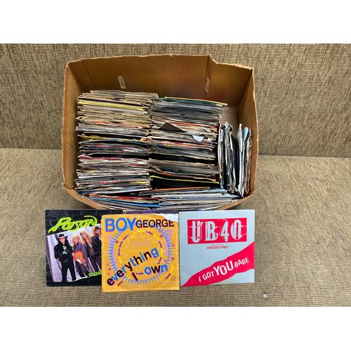 1213 - Large collection of 45s including: Boy George, Poison and UB40.