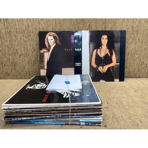 1226 - Vinyl record albums including: Rod Stewart, Michael Bolton and Cher.