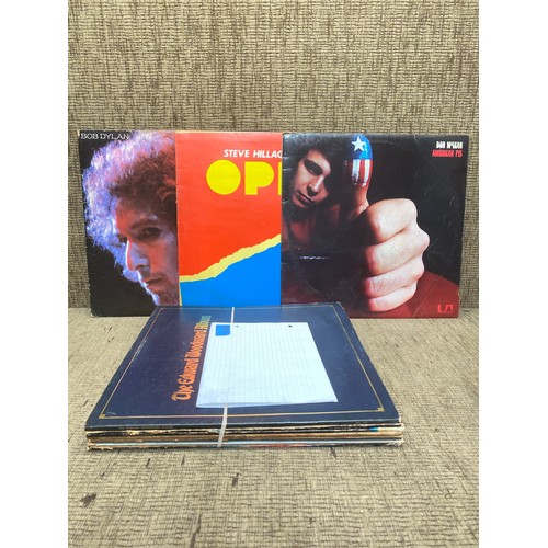 1236 - Selection of 10 vinyls including: Bob Dylan, Don Mclean and Steve Hillage.