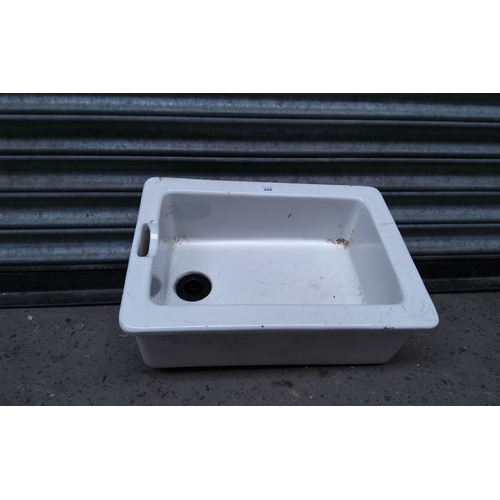 296 - A small decorative Belfast sink.