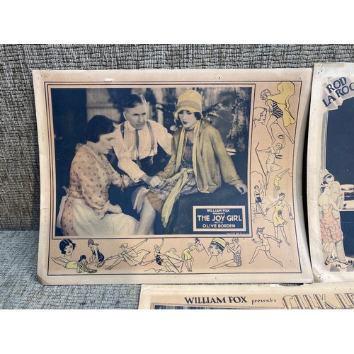 652 - Art Deco Lobby cards/screen lithographs on card from the 1926 film Gigolo starring Rod La Rocque, Si... 