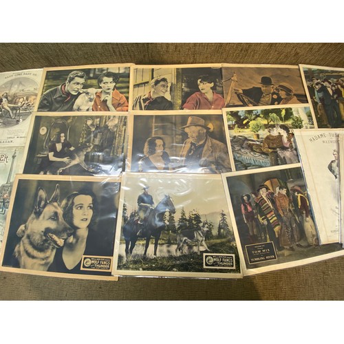 653 - Set of lobby prints from Wolf Gang with Thunder and Tom Mix. Also a collection of early theatre musi... 