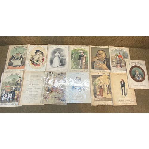 653 - Set of lobby prints from Wolf Gang with Thunder and Tom Mix. Also a collection of early theatre musi... 