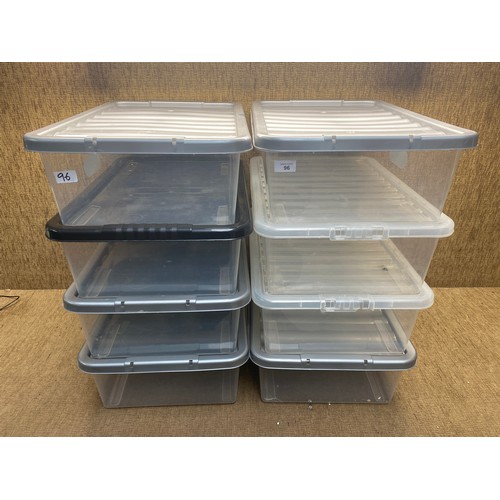 96 - 8 under bed storage containers.