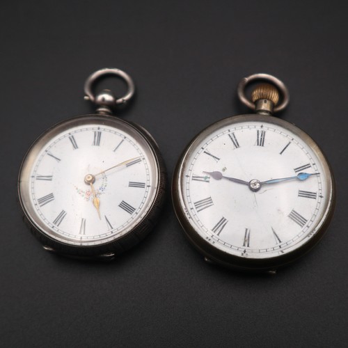 860 - Two ladies silver pocket watches.