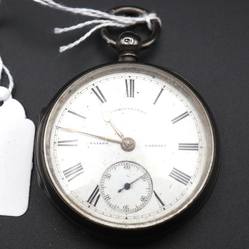 867 - Silver pocket watch by W E Watt Ltd Nottingham. The Greenwich lever.