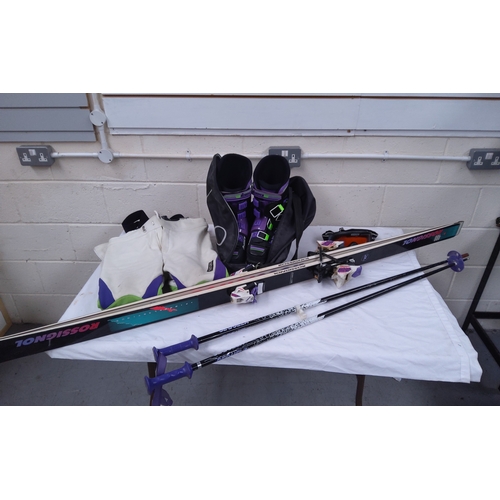 116 - Selection of skiing equipment including ski's and ski boots