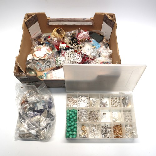 483 - Selection of costume jewellery and making equipment.