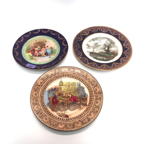 488 - Three collectable plates including Vienna , Royal Doulton and Royal Ducal.