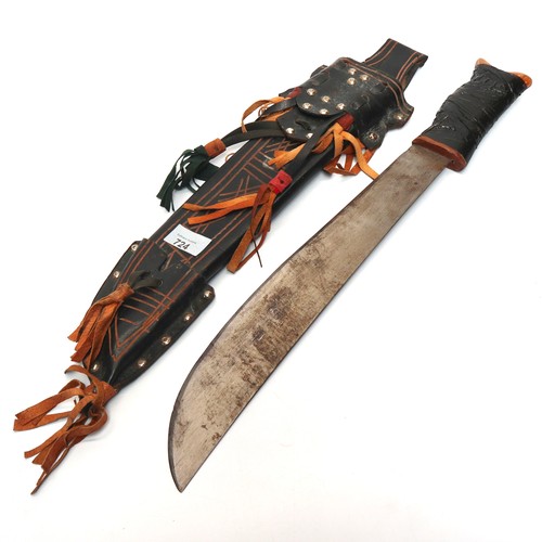 724 - High quality Authentic machete and decorative sheath made by Promedoca Lavega Rep.dominicana (the mo... 