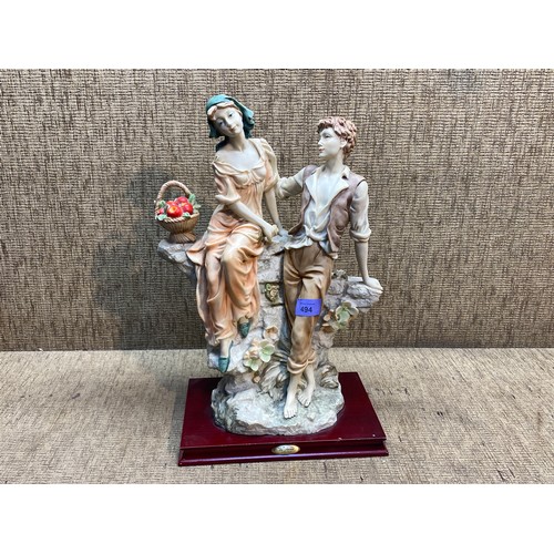 494 - Large resin figure of couple from the Anina collection. (43cm tall)