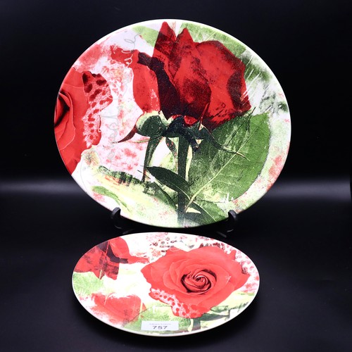 757 - 2 Roberto Cavalli: Graffiti ornamental plate. Size largest: 29cm.