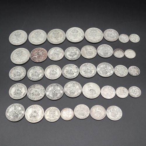 768 - Collection of half silver British coins in varying condition approx. 201g