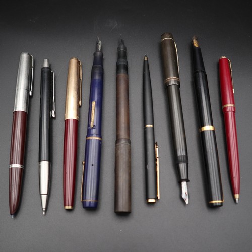 783 - collection of pens mostly parker ball/ fountain some with with a 14K gold nibs