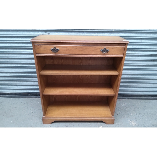 206 - Three tier bookcase with storage drawer