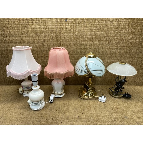 226 - A collection of four table lamps