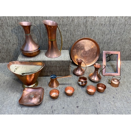 532 - A selection of copper items