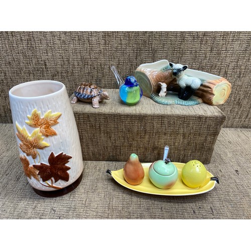 536 - Collectable ceramics Including a Syvac autumn vase and Hornsea