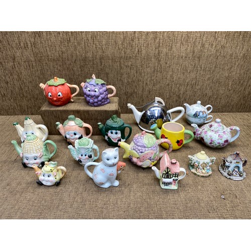 235 - Large amount of collectable teapots.