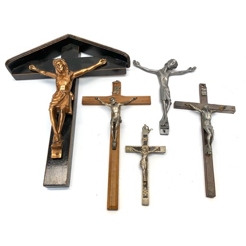 544 - 5 wall hanging crucifix.