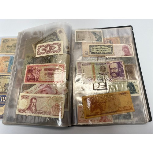 771A - Collection of approximately 110 bank notes in a folder.