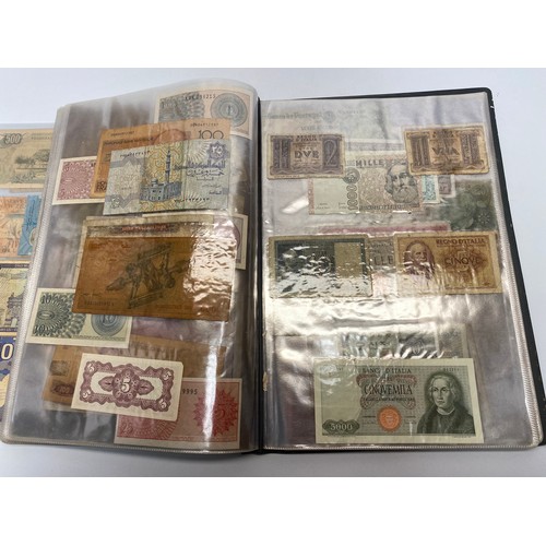 771A - Collection of approximately 110 bank notes in a folder.