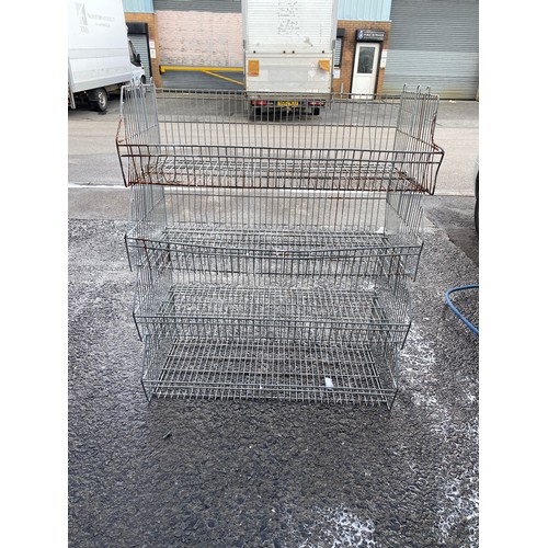 328 - Large Four tier metal storage rack. (stored across the road in the taxi office)